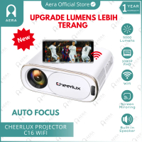 Proyektor Cheerlux C16 Wifi 5000 Lumens Full HD 1080P 4K Auto Focus | Proyektor Wifi | Projector Scr