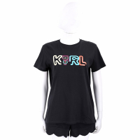 KARL LAGERFELD Jelly Karl Logo 彩色膠條字母黑色TEE T恤