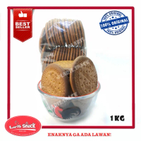 Biskuit Marie Gosong Special Snack Kiloan Curah 1000Gr Food Cookies