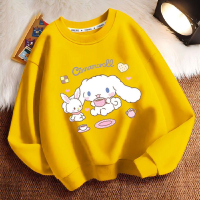 RT1 New Lovely Sanrioed Children's Hoodies Kawaii Anime Cartoon Cinnamoroll Boys Girls Cotton Sweatshirt Autumn Kids Pullover GiftsL425