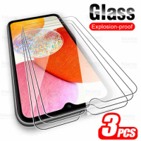 3Pcs Protective Glass For Samsung Galaxy A14 4G Tempered Glass Sumsung A14 A 14 14A A145F 2023 Screen Protector Armor Guard Film