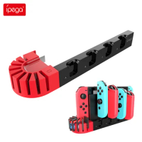 Ipega Upgraded Joy Con Charger 4 Port Controller Stand Gamepad Charging Dock Station For Nintendo Switch OLED Holder Card Slots