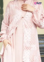 MUTIF Sarimbit Madeira Madani Peach Parfait S Gamis Ibu