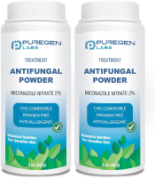 Puregen Labs ผงเชื้อราที่มี2% Miconazole Nitrate สำหรับการติดเชื้อราทั่วไปรวมถึงเท้าของนักกีฬา Jock 