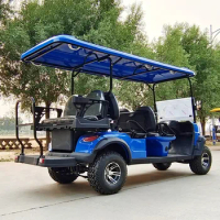 2 Row 4 Passengers Seaters Custom Color Electric Golf Car Golf Shuttle Golf Buggy Trolley Golf Utility Golf Cart with CE