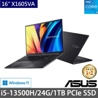 【ASUS 華碩】特仕版 16吋輕薄筆電(VivoBook X1605VA/i5-13500H/24G/1TB PCIe SSD/Win11/二年保)