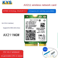 WiFi6E For Intel AX211 M.2 Key E CNVio2 Wifi Card Dual Band 5374Mbps Wireless Bluetooth 5.2 2.4G/5G/6G 802.11ac/ax support win11
