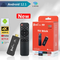 Smart TV Stick TV98 4K Android 12.1 Smart TV Box 2.4G/5G WiFi H.265 HEVC Set Top Box Portable TV Box Stick with Remote Control