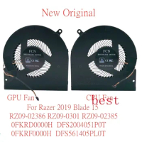 New Original Laptop CPU GPU Cooling Fan For Razer 2019 Blade 15 RZ09-02386 RZ09-0301 RZ09-02385 Fan DFS2004051P0T DFS561405PL0T