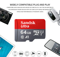 Sandsk Ultra Micro SD Card 64GB 128GB 256GB 512GB 1TB A1 U3 4K Original Kad Memori Dash Cam CCTV HP 