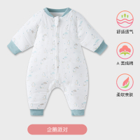 Túi ngủ dày mùa đông cho trẻ em, túi ngủ ấm bằng gạc, túi ngủ hai chân cho bé, túi ngủ cotton nguyên
