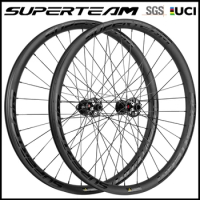 SUPERTEAM 27.5ER MTB Wheelset Tubeless 40mm Width Full Carbon Wheels Mountain Bike Carbon Wheel