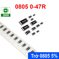 Điện Trở Dán SMD 0805 5% 50 Con/DâyGiá Trị Trong Khoảng 1R - 47R Ohm linh kiện điện tử điện trở SMD