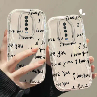 เคสสำหรับ Redmi K30 K30i/5G/4G/K30 Racing/Xiaomi POCO X2 Love you 100 ครั้ง ปกวันวาเลนไทน์ ลายไอศกรี