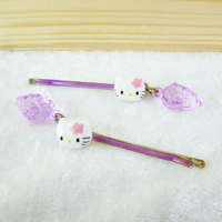 【震撼精品百貨】Hello Kitty 凱蒂貓 髮夾 草莓(紫)【共1款】 震撼日式精品百貨