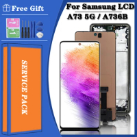 6.7" Super AMOLED For Samsung A73 5G A736B SM-A736B/DS LCD Display Touch Screen Digitizer Assembly For Samsung A736 LCD