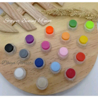 10 pcs Knop Bulat Mini 13 mm Stopper Bulat Warna Stopper Tali Bulat Bening Stopper Klakson Warna Sto