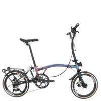 Mint Domestic S Folding Bicycle Portable T9B Speed v Brake 16 inch fold Students Adult and Children's bike