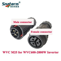 WVC1200 WVC600 Micro on grid Solar power Inverter Male or Female connector for cable connection
