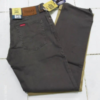 celana fallas kanvas bahan stretch warna abu abu size 28-38