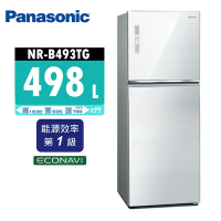 Panasonic國際牌 498公升 一級能效2門變頻電冰箱 NR-B493TG 曜石棕/翡翠白