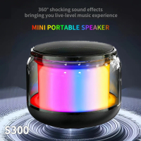 Speaker bluetooth, portable, rainbow light LED, HiFi wireless speaker, portable mini music box, S100