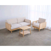 set sofa minimalis jati rotan modern