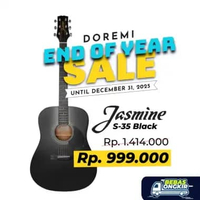 Gitar Akustik Dreadnought Jasmine S35 / S-35 / S 35 / Dreadnought Body 41" Spruce Ply Top Satin / Ma