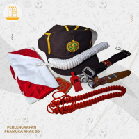 atribut pramuka sd komplit plus topi siaga pramuka perempuan Bordir
