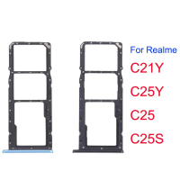 Dulang kad SIM untuk OPPO Realme C21Y C25Y C25 C25S, pemegang kad, Sarung telefon bimbit, alat ganti