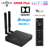 UGOOS AM6B Plus TV BOX Amlogic S922X-J Android 9.0 DDR4 4GB RAM 32GB WiFi6 1000M BT5.0 OTT 4K AM6 Plus TVBOX