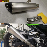 Titanium Alloy for Kawasaki Ninja 400 Z400 ABS Motorcycle Exhaust System Header Manifold Link Pipe Escape Moto Muffler for Z400