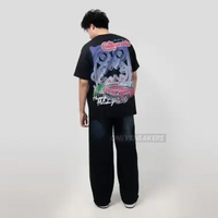 CALMMIND WEST COAST SUNSET MOSNTER BLACK TEE L