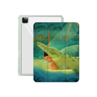 【Knocky 原創】iPad mini 6 8.3吋 最好的鱷魚朋友 插畫家阿脆聯名保護殼(三折式硬底軟邊右側筆槽)