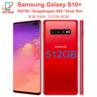 Samsung Galaxy S10+ S10 Plus G9750 Dual Sim 512GB ROM 8GB RAM Snapdragon Octa Core 6.4" NFC 4G LTE O