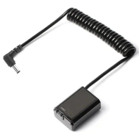 DC5521 to NP-FW50 Dummy Battery Charging Cable, Dummy Battery for Sony A5000/5100/6000/6100/6300/650