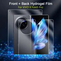 2 in 1 Front / Back Screen Protector For VIVO X Fold3 / Pro Ultra Clear Full Coverage Soft Repairable Hydrogel Film -Not Glass