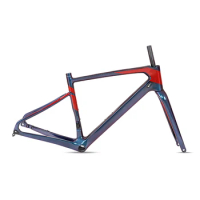 TWITTER decalless oem carbon fiber cyclocross bike frame Gravel 51cm 54cm 700C disc brake Gravel bike frame barrel draw 12*142mm