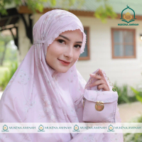 New MUKENA.AMINAH MUKENA DEWASA PARASUT KOREA TRAVEL MINI 2IN1 SERI MOTIF + TAS SAJADAH