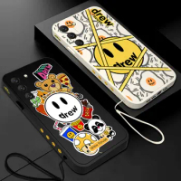 Fashion Brand Drew House Phone Case For Samsung Galaxy S23 S22 S21 S20 Ultra Plus FE S10 Note 20 Plus With Lanyard Cover