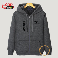 2025HITAM Mizuno Kirka Text Black Distro Zipper Jacket Premium Quality Cool Hoodie Jacket/Men's & Wo