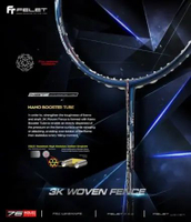 RAKET BADMINTON FELET WOVEN 3K FENCE 40LBS RAKET & SENAR EXBOLT68