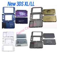 5 Parts Middle Housing Faceplate Top Bottom Middle Shell Case for New 3DS LL/XL Console Top Bottom Middle Shell Battery Cover