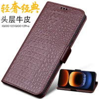 Sales Luxury Real Cowhide Or Lich Genuine Leather Flip Phone Cases For Vivo Iqoo 12 Iqoo12 Pro Hell Full Cover Pocket Bag Case