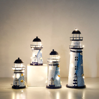 創意北歐燈塔模型擺件地中海少女心房間客廳裝飾品送朋友生日禮物