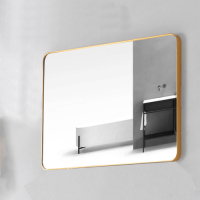 鋁框鏡系列-四方圓角鏡-鈦金 70x50cm