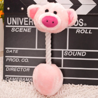【Nikki飾品&amp;玩具】寵物絨毛玩具-粉紅小豬+咬繩