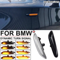 1Pair Dynamic Flowing LED Turn Signal Side Marker Light Blinker Sequential Lamp For BMW E82 E81 E46 E90 E93 E60 X3 E83 X1 E84