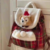 Beg galas Krismas, Rekaan Comel, Bahan Mewah, Sesuai untuk Kanak-kanak, Menampilkan Beruang Duffy, S