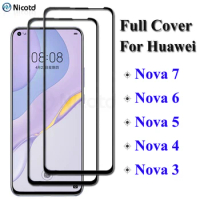 2 Pieces For Huawei Nova 7 Glass Screen Protector For Huawei Nova 6 5 Tempered Glass For Huawei Nova 4 3 Protective Glass Film